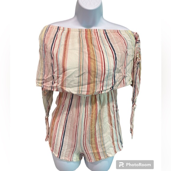 BP Strapless off Shoulder Romper - Picture 2 of 12